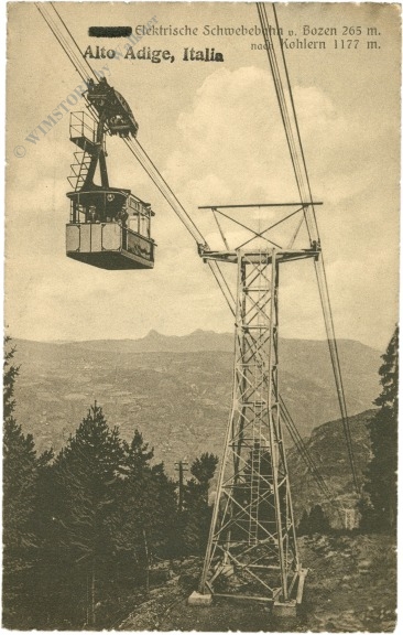 alto adige, elektrische schwebebahn v. bozen nach kohlern