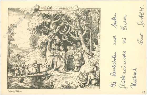 richter, ludwig: brautzug