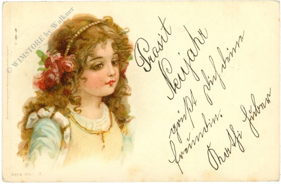 neujahr mädchen mit haarschmuck