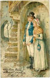 neujahr pärchen im regen