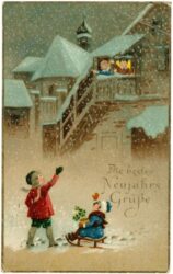 neujahr kinder im schnee neujahr kinder im schnee