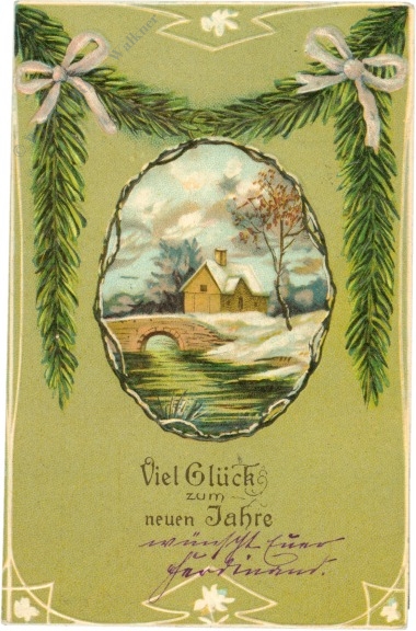 neujahr winterliche landschaft