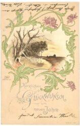 neujahr blumen und landschaft