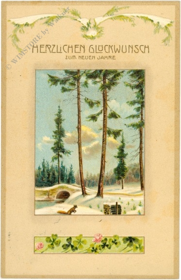 neujahr winterwald