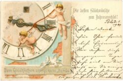 neujahr engel mit uhr