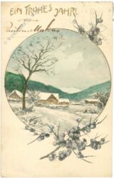 neujahr winterlandschaft mit beeren