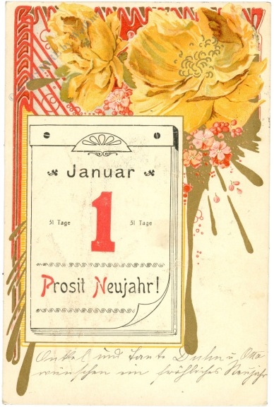 neujahr kalenderblatt