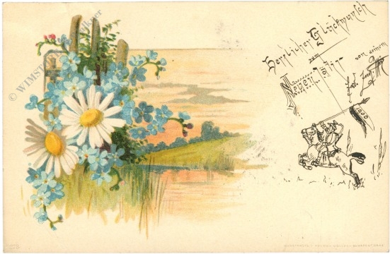 neujahr landschaft mit blumen