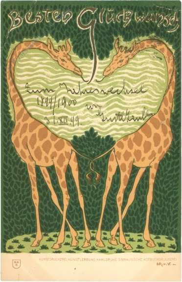neujahr giraffen