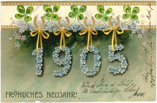 neujahr 1905 vergissmeinnicht