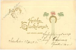 neujahr 1904 glücksbringer