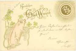 neujahr 1902 glückschwein