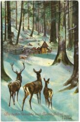 neujahr rehe im schnee (ludwig fromme)