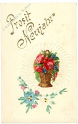 neujahr blumenkorb