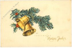 neujahr zweig mit glocken