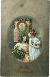 neujahr zwei mädchen