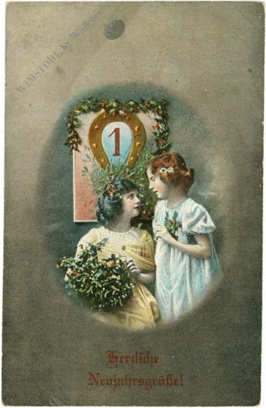 neujahr zwei mädchen