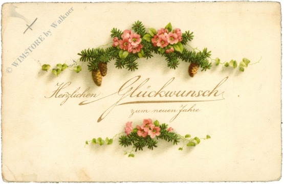 neujahr blumen mit zweigen