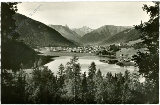 davos, blick über den davosersee gegen tinzenhorn