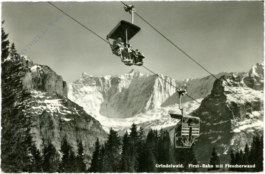 grindelwald, first bahn mit flescherwnad