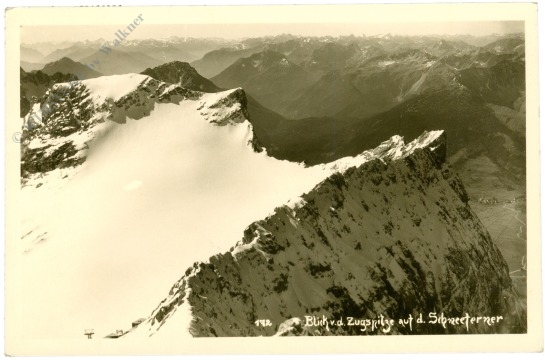 zugspitze, blick von der zugspitze auf d. schneeferner zugspitze, blick von der zugspitze auf d. schneeferner