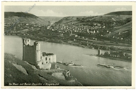 bingerbrück, rhein mit ruine ehrenfels bingerbrück, rhein mit ruine ehrenfels