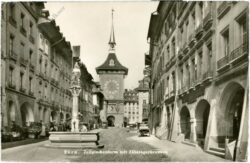 bern, zeitglockenturm mit zähringerbrunnen