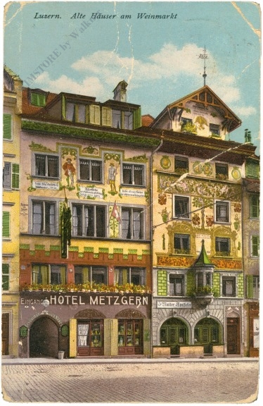 luzern, alte häuser am weinmarkt luzern, alte häuser am weinmarkt