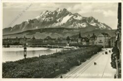 luzern, schweizerhofkai mit pilatus