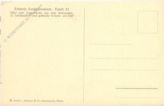 schweiz, landesmuseum täfer und zimmerdecke aus dem unterwallis