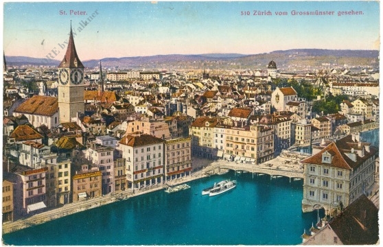 zürich, vom großmünster gesehen