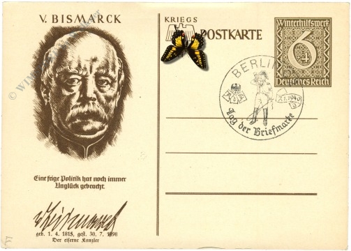 v. bismarck whw kriegspostkarte