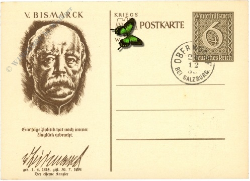 v. bismarck whw kriegspostkarte