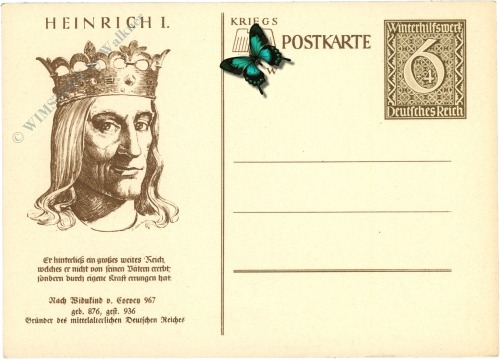 heinrich i. whw kriegspostkarte
