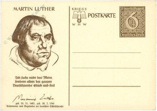 martin luther whw kriegspostkarte