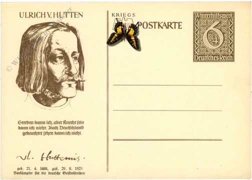 ulrich v. hutten whw kriegspostkarte
