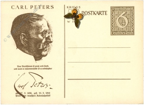 carl peters whw kriegspostkarte