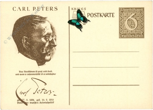 carl peters whw kriegspostkarte