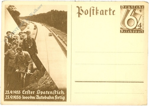 23.9.1933 erster spatenstich 23.9.1936 1000 km autobahn fertig
