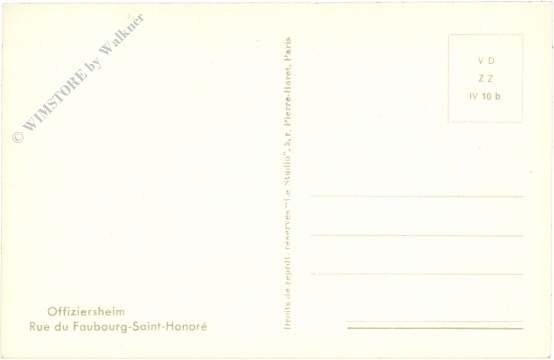 paris, offiziersheim, rue du faubourg saint honore