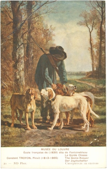 paris, museum louvre, der jagdaufseher (troyon)