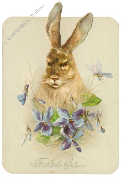 ostern: hase mit beweglichen ohren