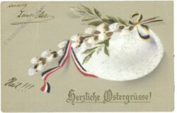 ostern osterei mit zweig