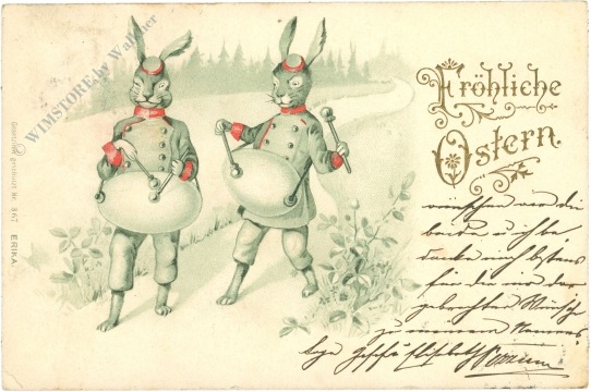 ostern trommelnde hasen