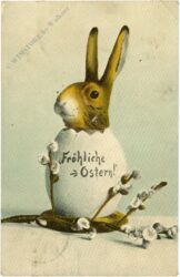 ostern hase im ei