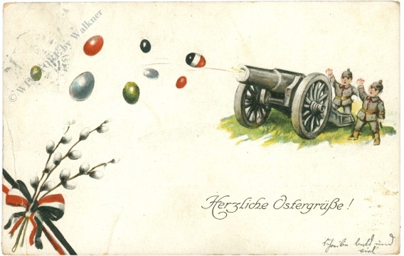 ostern kanone schießt ostereier