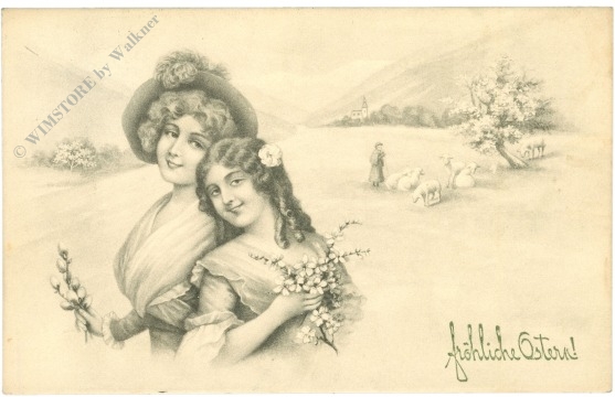 ostern mädchen mit zweigen ostern mädchen mit zweigen