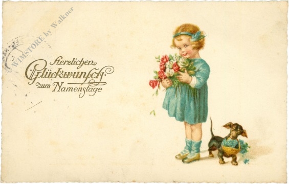namenstag mädchen mit dackel