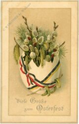 ostern osterei mit zweigen