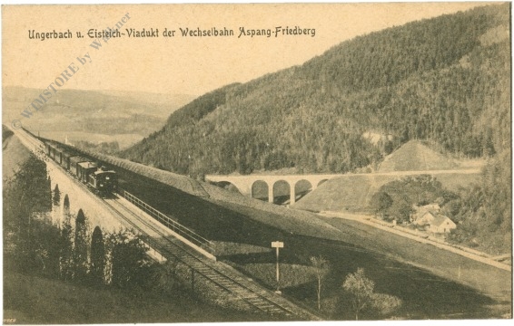ungerbach, und eisteich viadukt der wechselbahn aspang friedberg